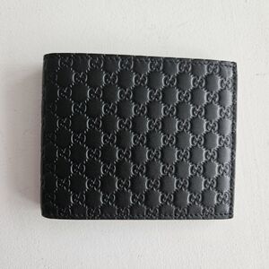 Gucci Embossed Black Leather Card Holder